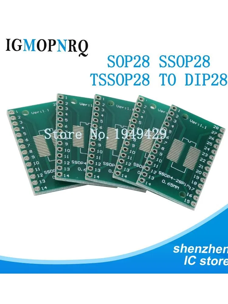 10 sztuk TSSOP28 SSOP28 SOP28 SMD do DIP28 IC Adapter konwerter gniazdo pokładzie moduł adaptery płyta 0.65mm 1.27mm integracja — zdjęcie 2