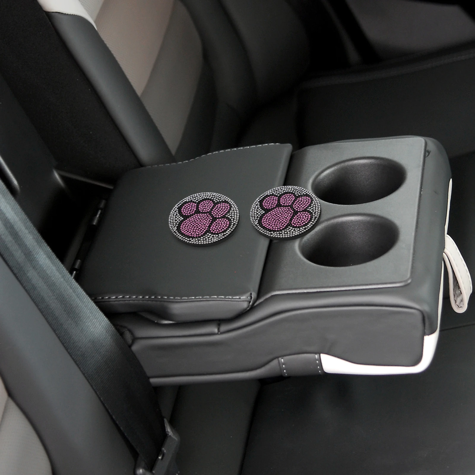 

Rhinestone Coaster Car Decorations Interior Aesthetic Decorate Cup Coasters Cute