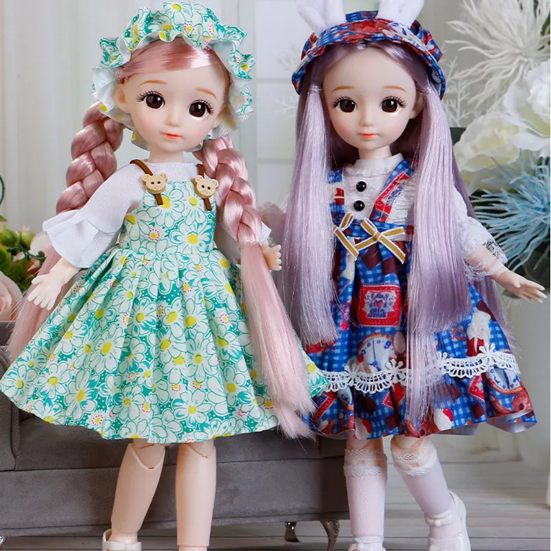 New 28cm Doll\'s Clothes Suit 1/6 Bjd Skirt with Hat/ Headdress for 12inch Princess Doll Dress Up Accessories