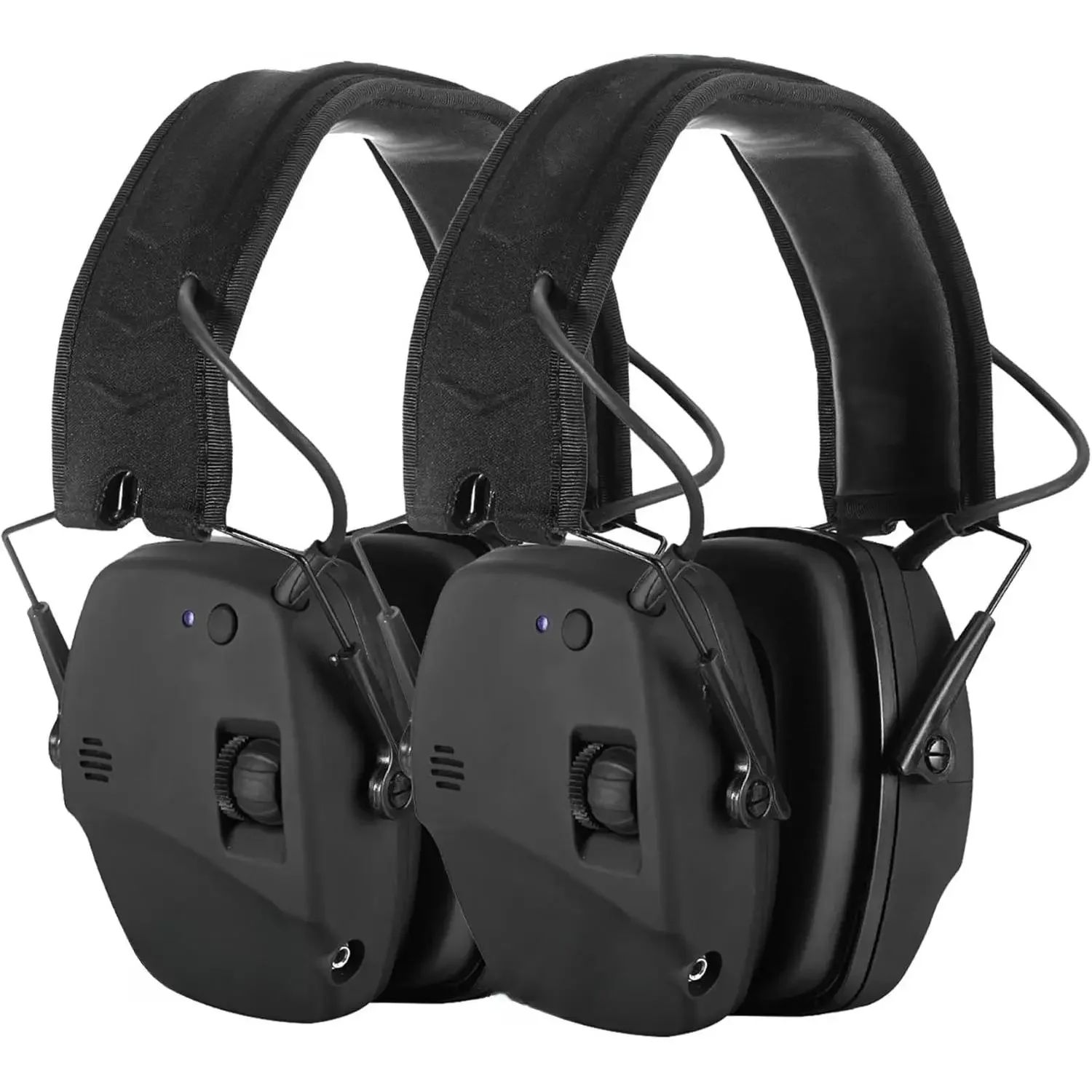 

030 2 Pack Bluetooth 5.4 Electronic Shooting Ear Protection Earmuffs with Foam Ear Pads-Black