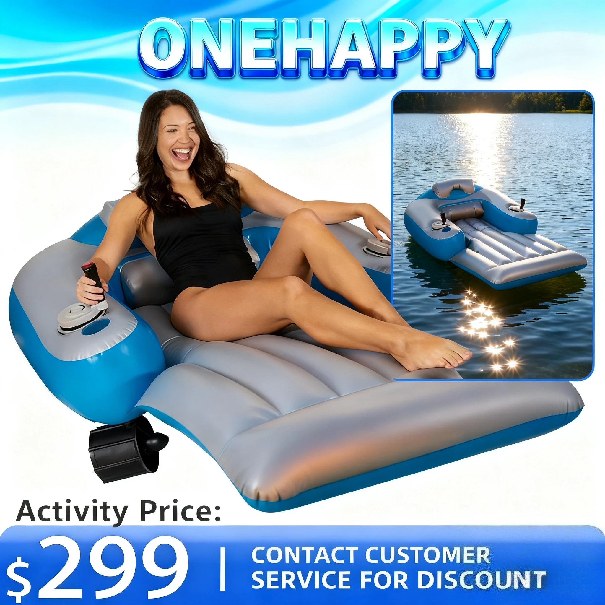 

Single Water Bike Inflatable Pontoon Water