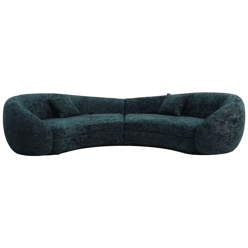 

Living room hotel villa fabric sofa light luxury high-end curved sofa