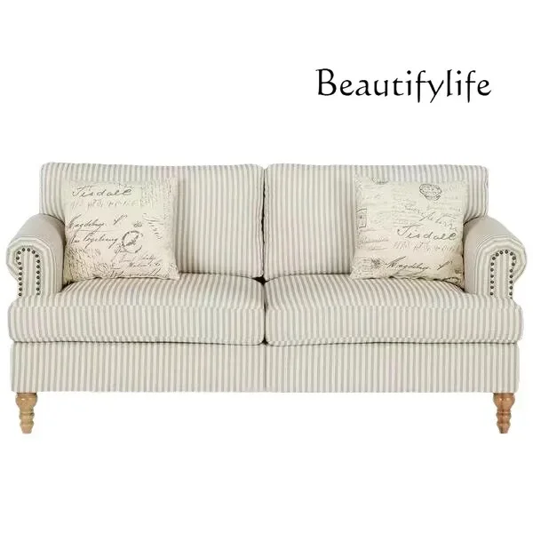 European cream style fabric sofa idyllic small apartment living room simple home designer