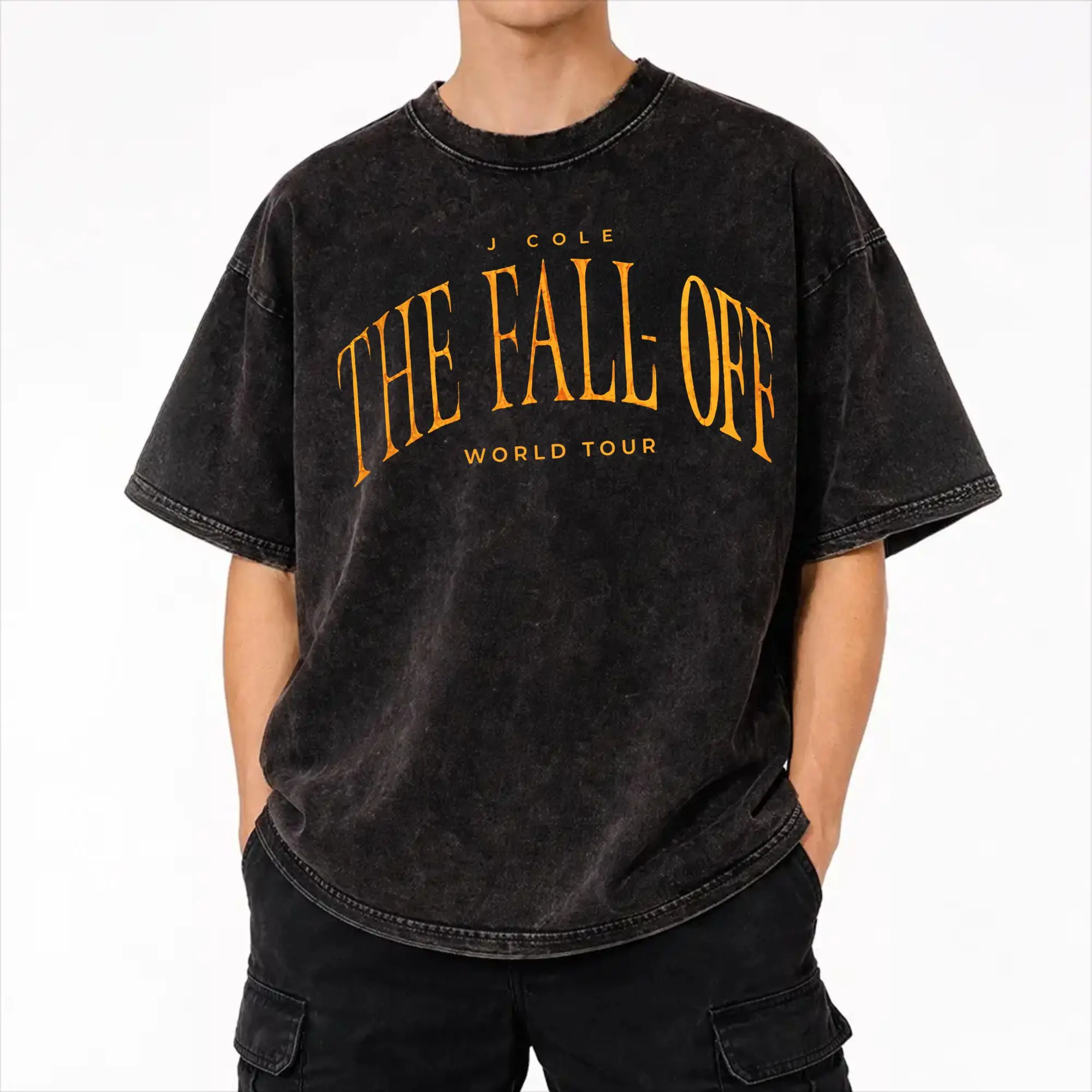 Summer J Cole The Fall Off 2026 Tour Washed T Shirts Accessories Harajuku T-Shirt  Men Women Tees