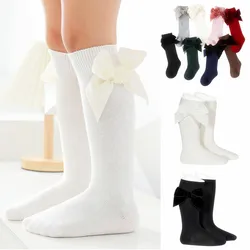 Autumn Baby Girls Christmas Socks Bowknot Kids Knee High Long Sock Cotton Spanish Children Toddlers Tube Socks For 0-5Years