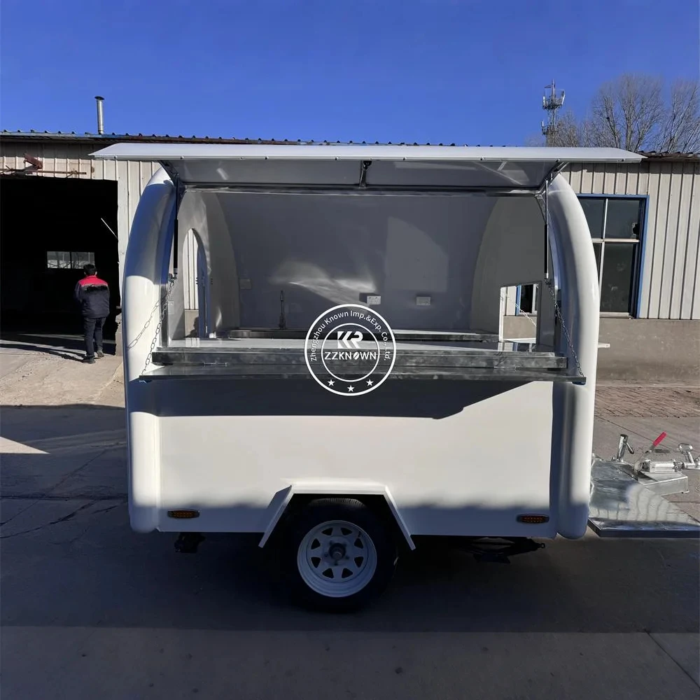 

Street Ice Cream Trailer Mobile Snack Coffe Kiosk Cutomized Food Truck Concession Fast Food Trailer With Full Kitchen