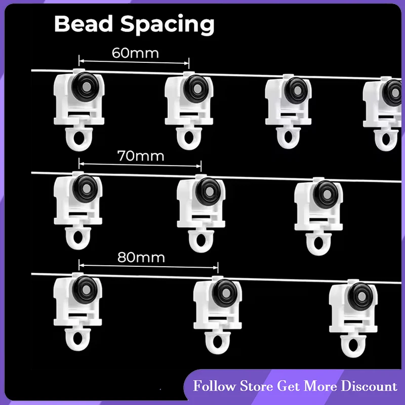 Curtain Hook For S Fold Curtains Snake Tape Curtain 6cm 7cm 8cm S-wave Curtain Line Runners With Wheels