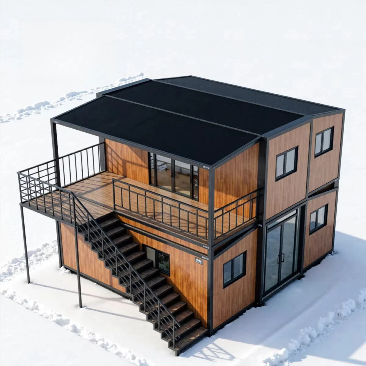 Prefab House 2 Story Container Home Modern Modular Detachable Container House 2 3 Bedroom 20 40 Feet Villa