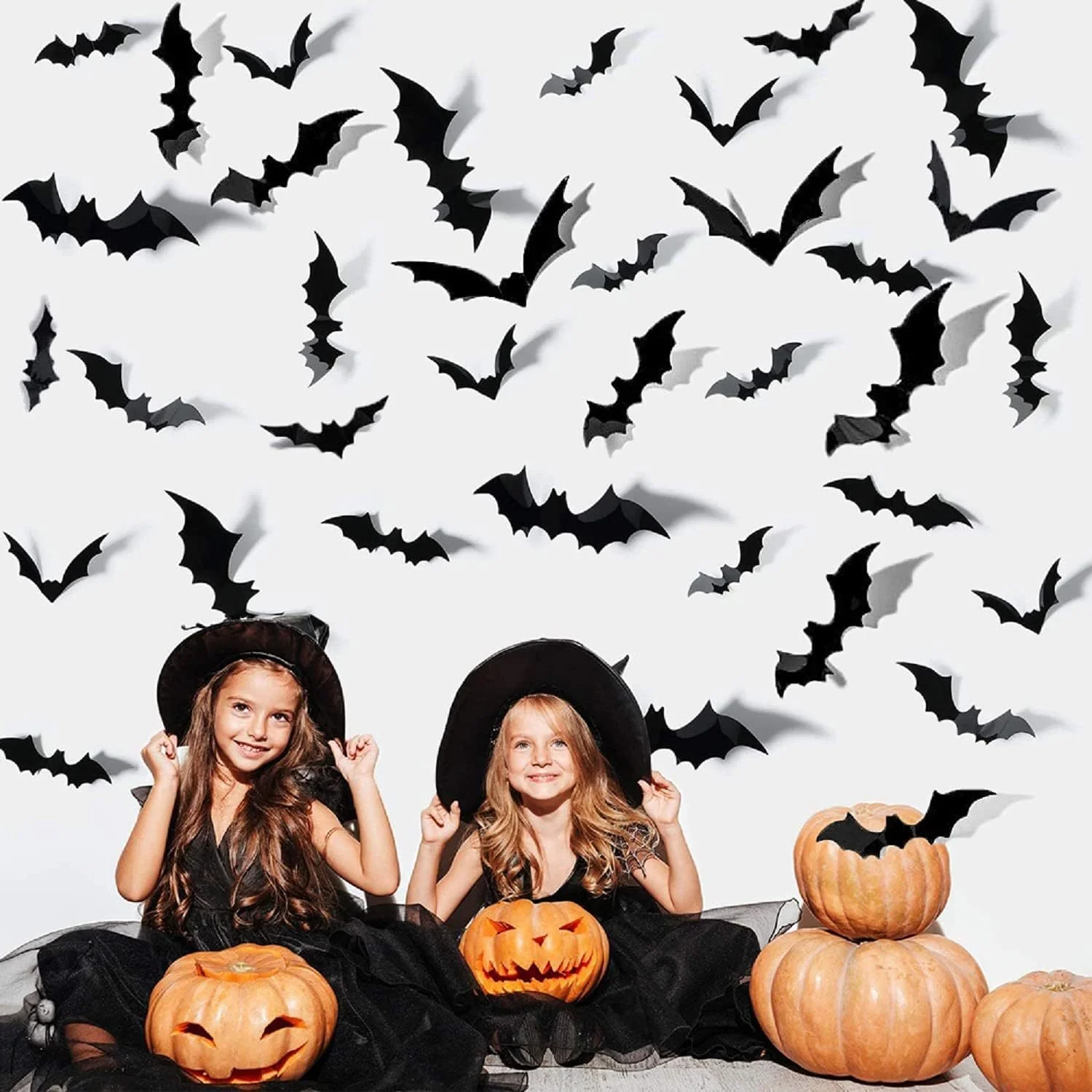 Halloween 3D Schwarze Fledermaus Wandaufkleber Home Zimmer Innen DIY Dekoration Gruselige Requisiten Kinder Party Gefälligkeiten Wandtattoos Fensteraufkleber