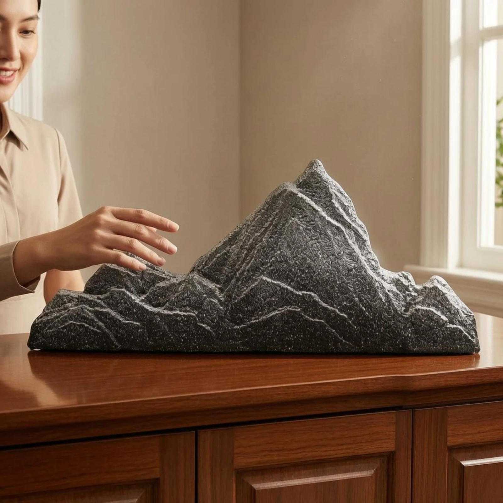 Mountain Crest Ornament Landscape Styling Artificial Rock Decor Rock Mountain Decoration Layered Design Decorative