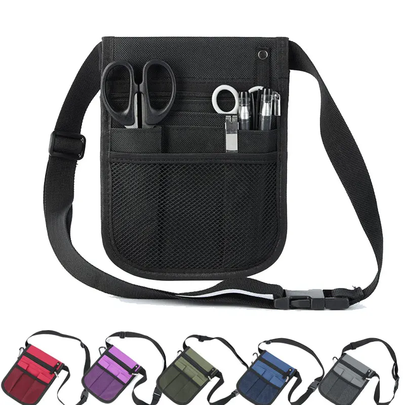 Men Women Nurse Fanny Pack Purse Nursing Belt Organizer Waist Bag Nurse Scissors Care Kit Tool Case Storage Shoulder Chest Bag