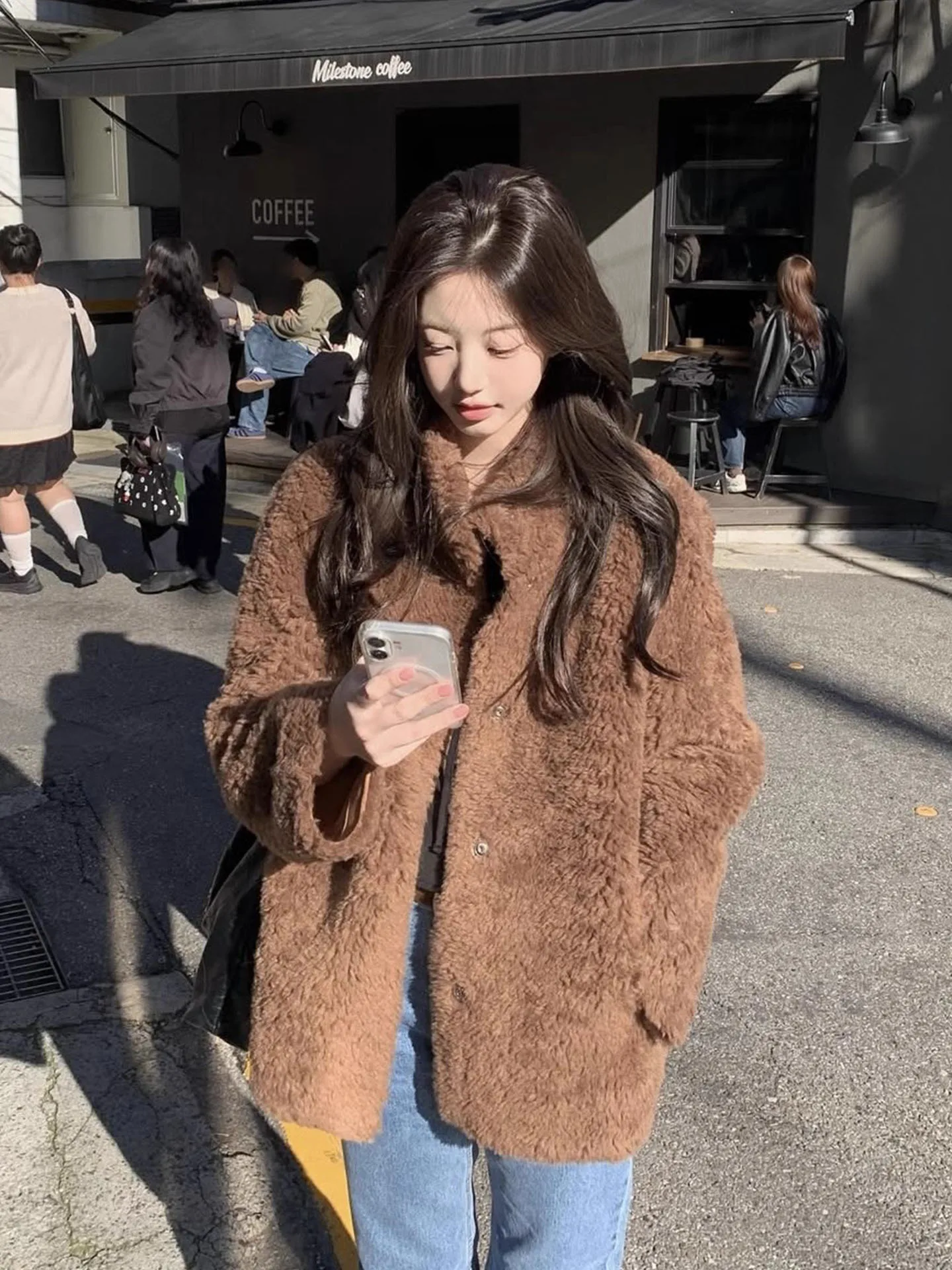 معطف نسائي فضفاض بياقة واقفة من فراء الضأن والرياح الناعمة معطف شتوي جديد مريح من القطن ملابس خارجية طويلة Sve #2