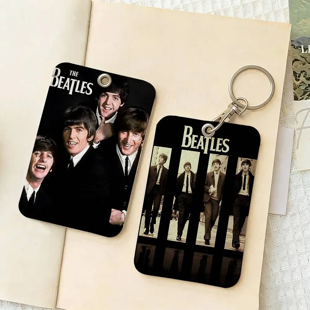 Famous Band The Rock B-Beatles Keychain With Access Card Holder, Bus Pass & Meal Card ID Bank Card Protective Case For Security