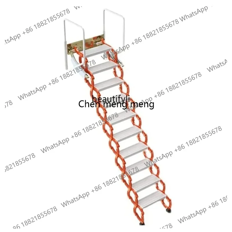 LHY26ss Thickened compartment telescopic ladder Wall hanging attic telescopic stairs Lifting folding invisible ladder
