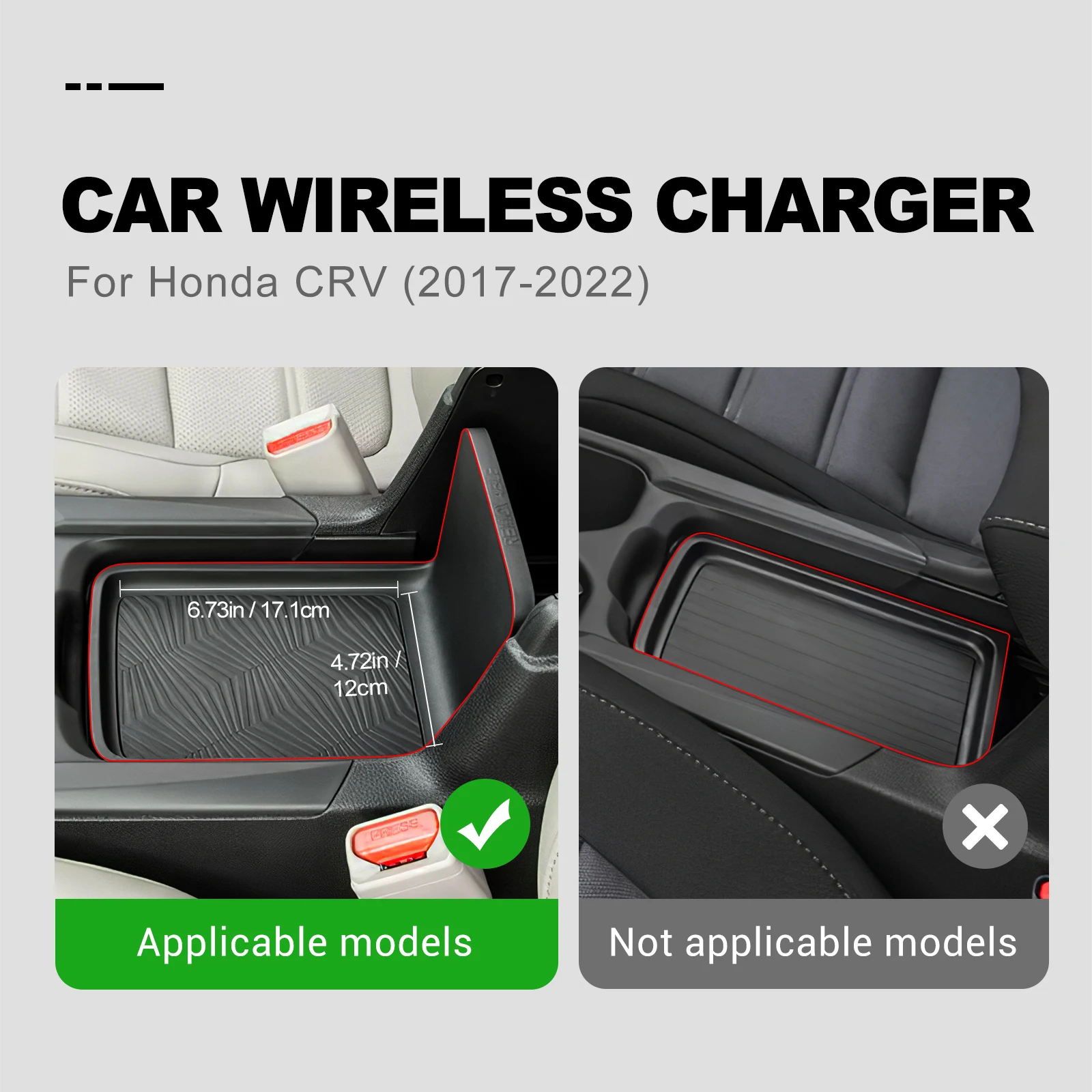 Car Wireless Charger For Honda CRV 2017 2018 2019 2020 2021 2022 Phone Charging Board RHD LHD Central Control Phone Holder