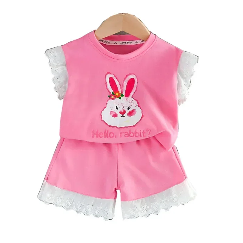 

New Summer Fashion Baby Clothes Suit Children Girls T-Shirt Shorts 2Pcs/Sets Toddler Clothing Infant Cute Costume Kids Tracksuit