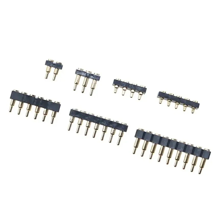 YUXI 2 Stück SMT Pogo-Pin 2 3 4 5 6 7 8 9 15-polig Federkontakt-Testprobe Ladeanschluss Abstand 2,54mm – Detail 3