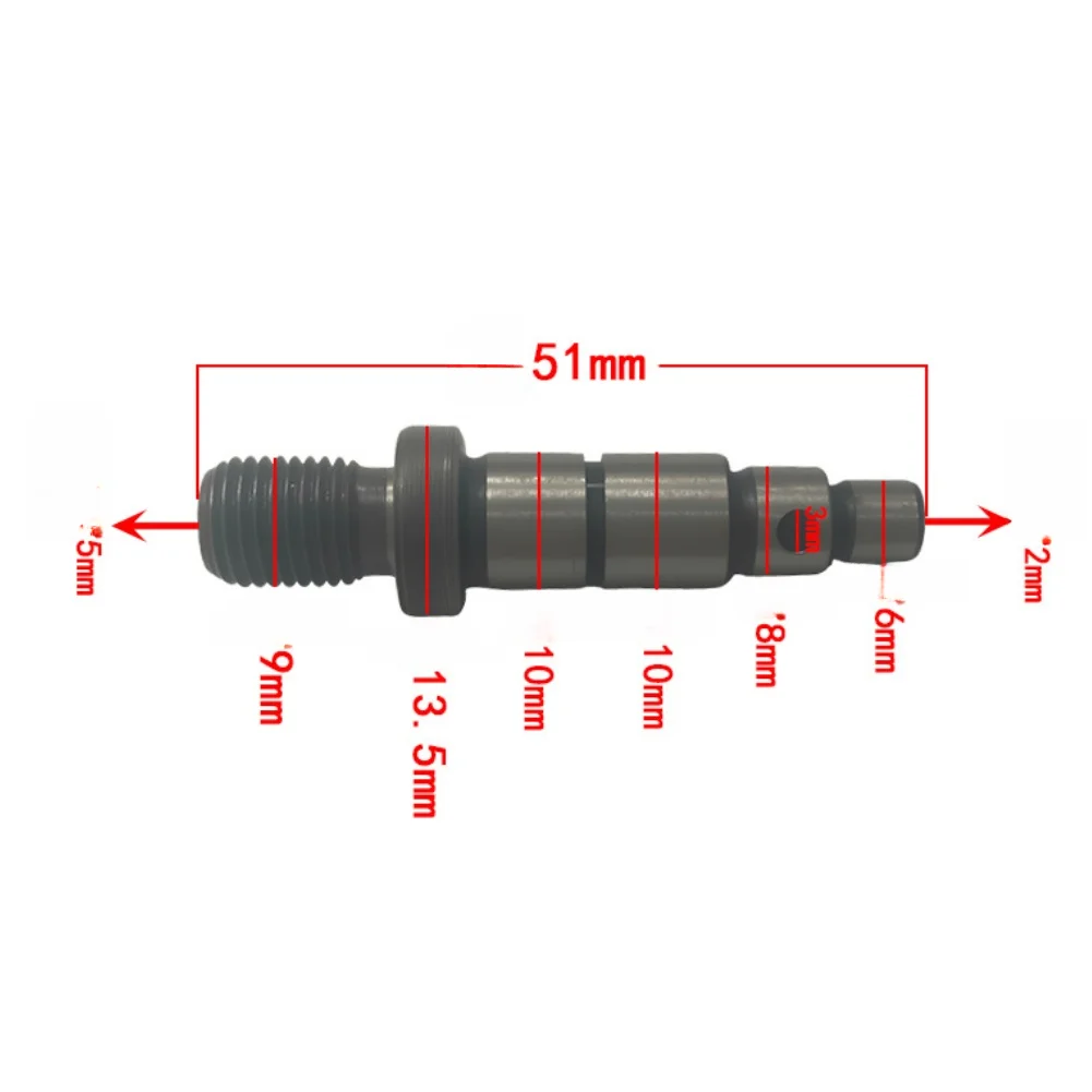 1pc 6mm Output Shaft Spindle For 6.5 Electric Hand Drill Power Tool Accessories Replacement Angle Grinder Output Shaft Parts