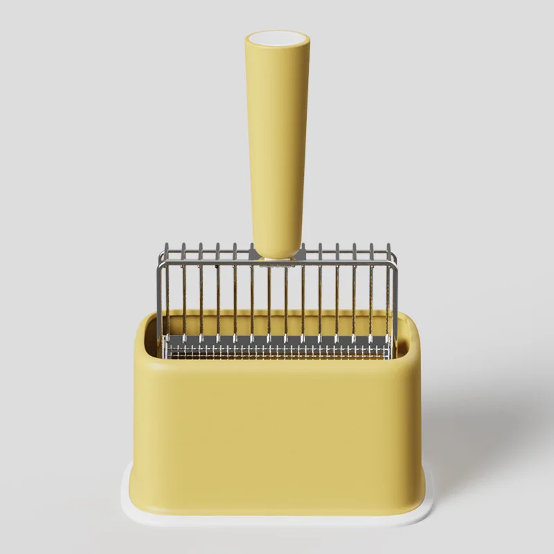 Cat Litter Scoop Set Long Handle Sifting Litter Box Scoop With Stand Pet Shovel For Kitty Waste Cat Toilet Cleaning Tools_voghion.com