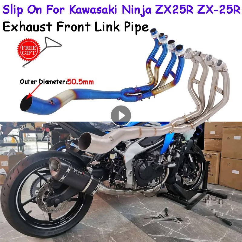 

For KAWASAKi Ninja ZX25R ZX-25R 2020-2021 Full System Motorcycle Exhaust Escape Modified Front Middle Link Pipe Moto Muffler