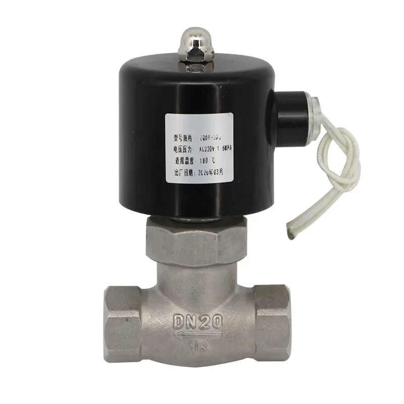 

304 stainless steel thread buckle steam solenoid valve 2W-16P normally closed thread flange solenoid