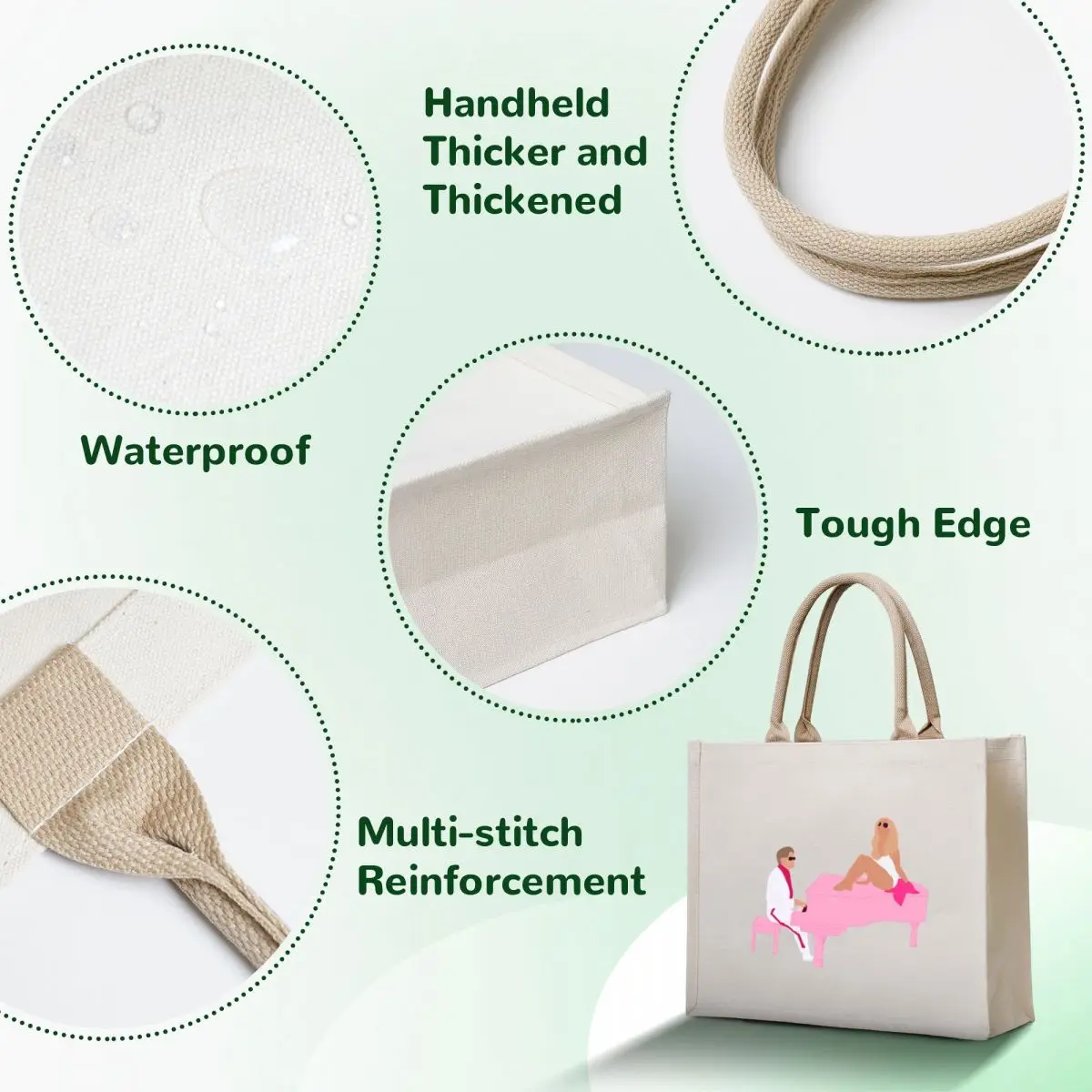 Sharpay fabulous piano Tote Bag tote bags men custom tote bag Shopper