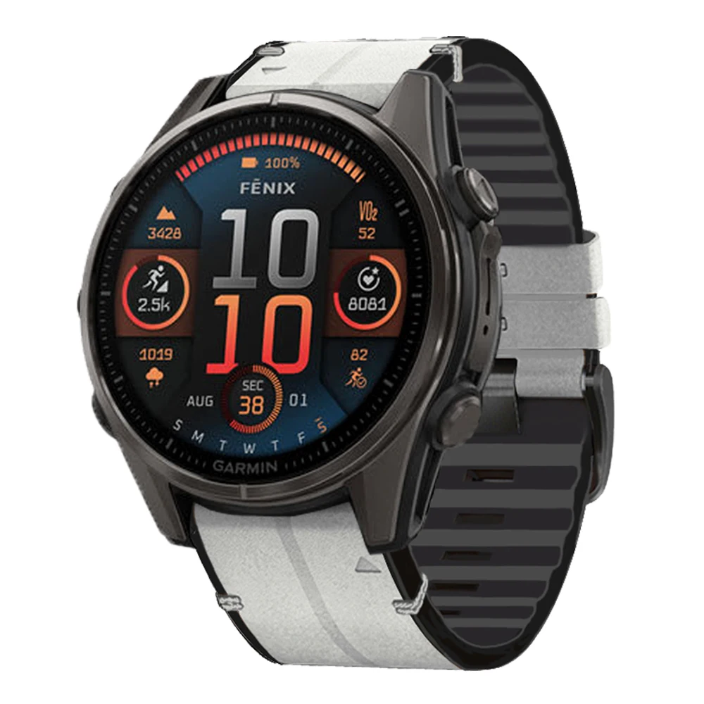 Correa de cuero de silicona para Garmin Fenix, pulsera Forerunner 955, 22mm, 26mm, 8 E, 7X, 7, 6, 6X Pro, 5, 5X Band, Epix Pro Gen 2, 47mm, 51mm