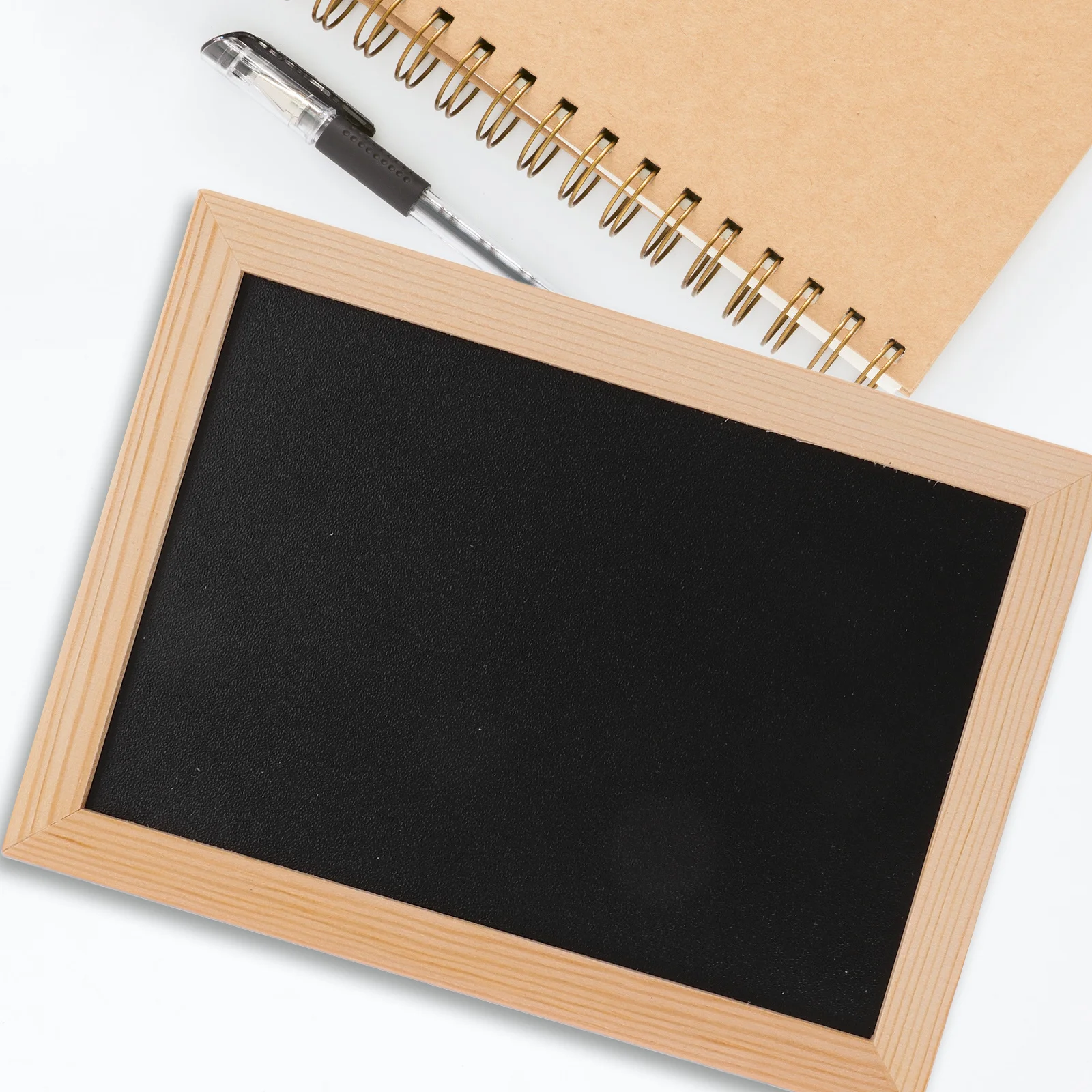 Double-Sided Small Blackboard Sign Density Board Erasable Reusable Mini Message Board Hanging Wall Decor 18x13cm