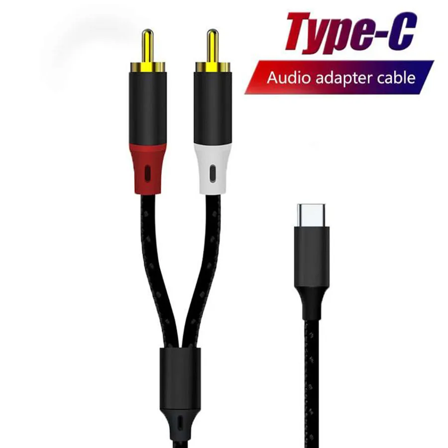 

USB C — 2 штекера RCA Аудио Стереокабель 3,3 фута, USB Type C — 2 штекера RCA-адаптера Аудио Стерео Шнур, совместимый с iPad Pro 202