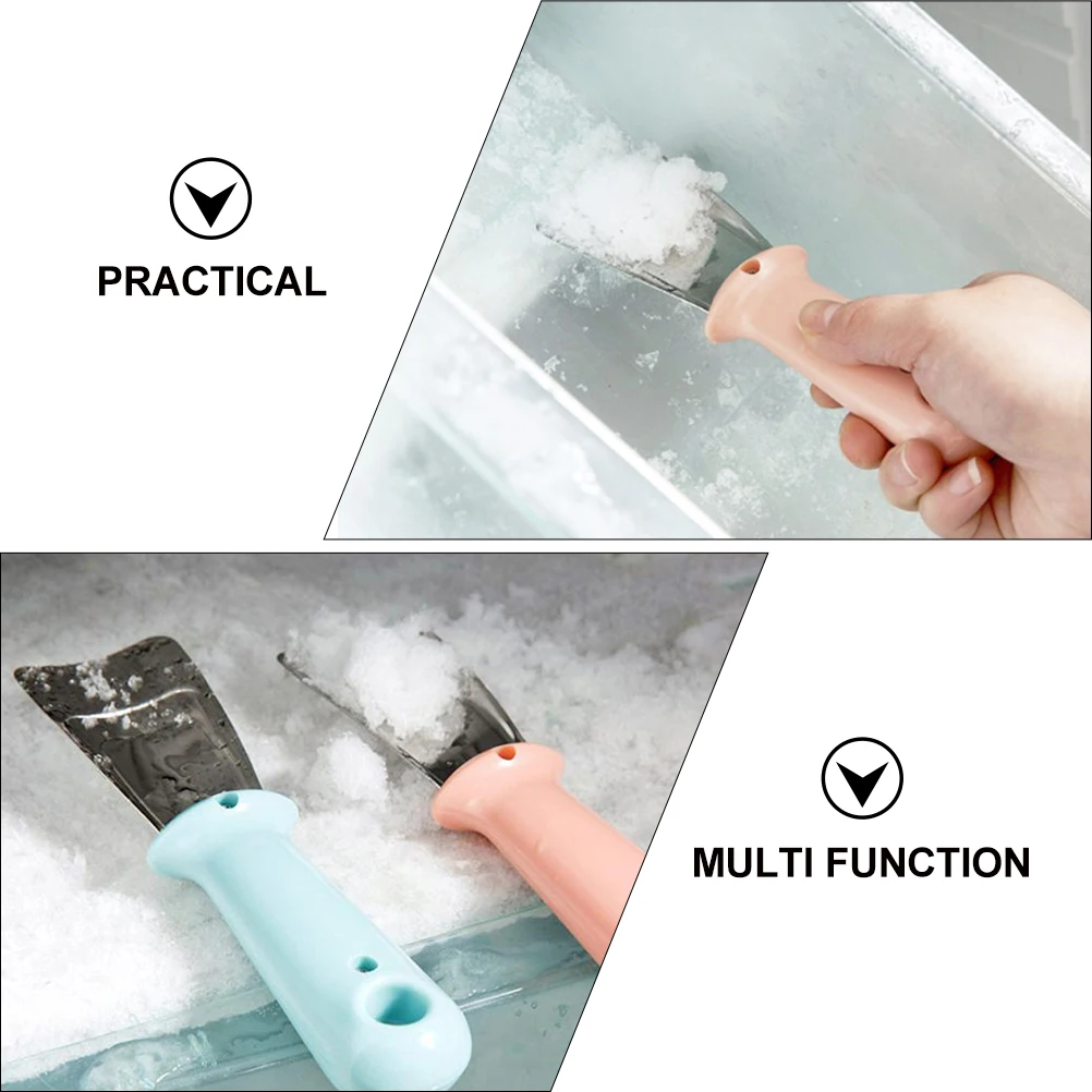 

3pcs Deicing Shovel Refrigerator Ice Removal Tool Fridge Scraper Stainless Steel Scoop Snow Shovel Kitchen Office