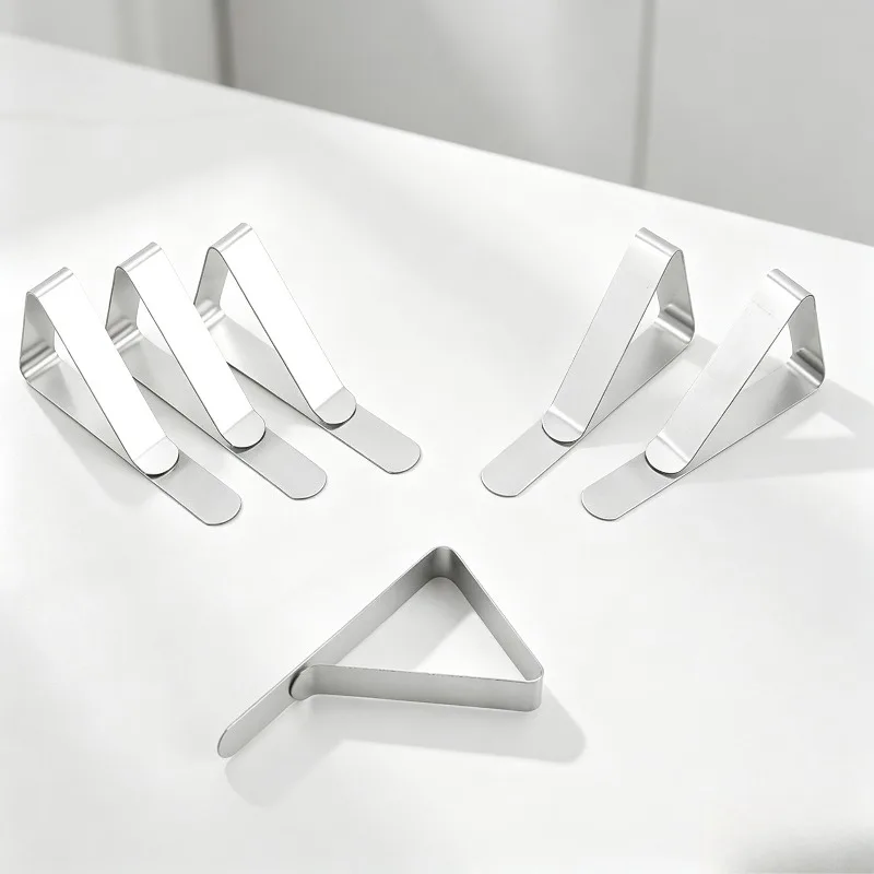 Elastic Stainless Steel Tablecloth Clips Anti-slip Table Cover Fasteners Universal For Home Dining Outdoor Portable Daily Gifts