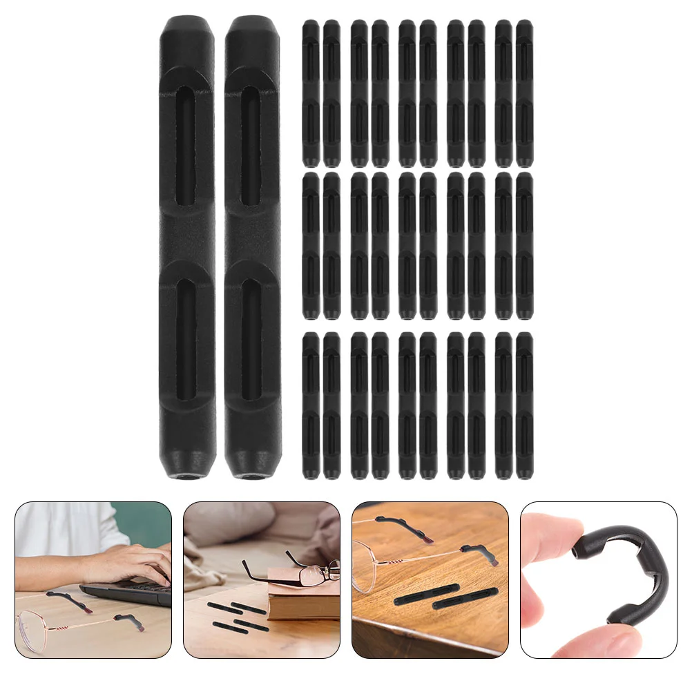 

16 Pairs Silicone Eyeglass Glasses Temple Tips Protectors Anti Retainers for Sports Reading Sunglasses Hidden