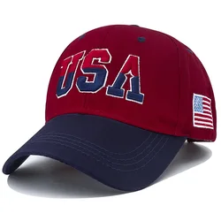 2023 Nowa flaga Ameryki Haftowana czapka z daszkiem dla mężczyzn Kobiety Bawełniana czapka Snapback Unisex Hip Hop USA Czapki dla mężczyzny Gorras Hombre