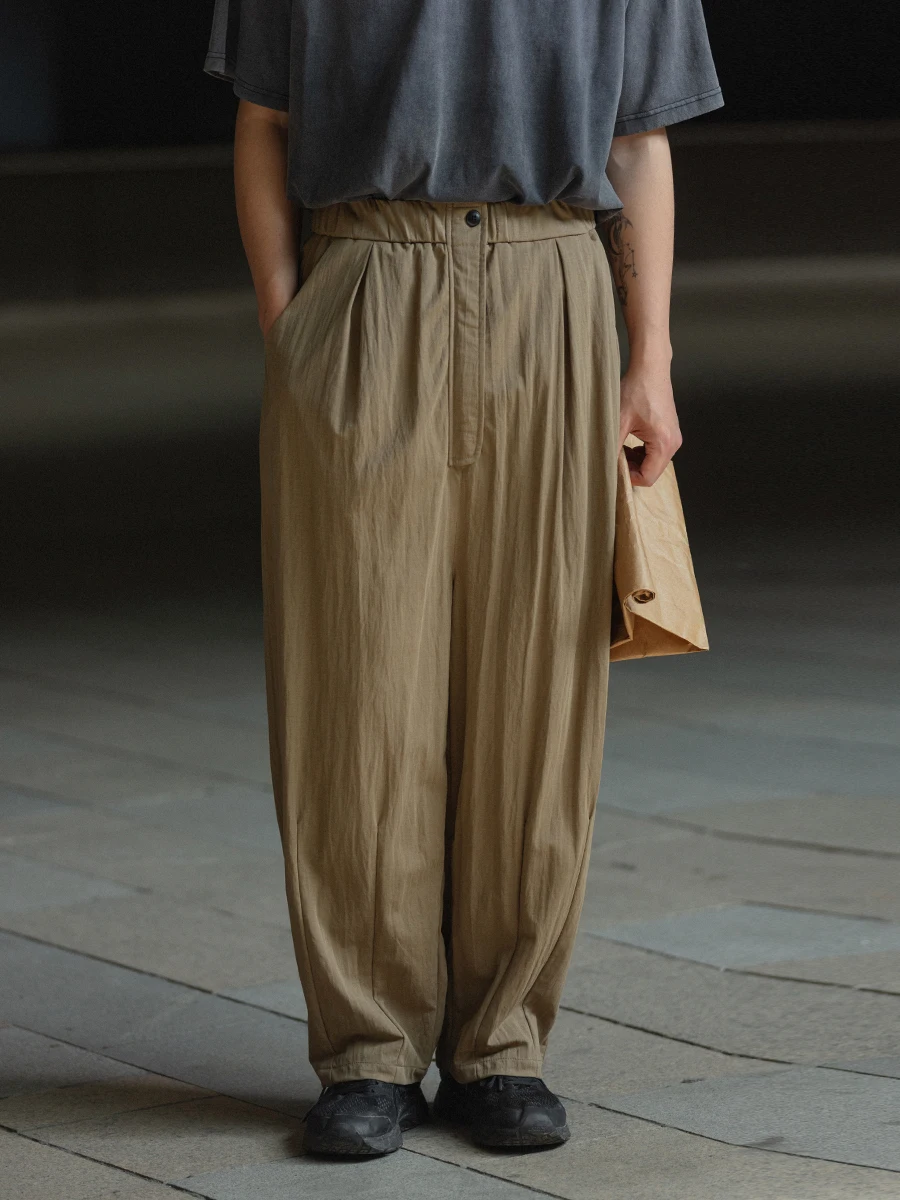 

Мужские летние повседневные брюки Noears в японском ретро-стиле, цвета хаки, свободного прямого кроя, тонкие