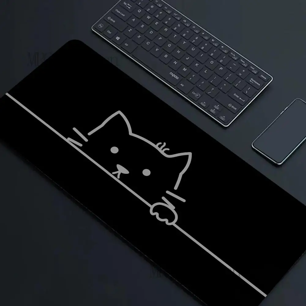 Cute Cat Design teclado mecânico alfombrilla ratón decoração setup gamer tapis de souris xxl escritorio accesorios