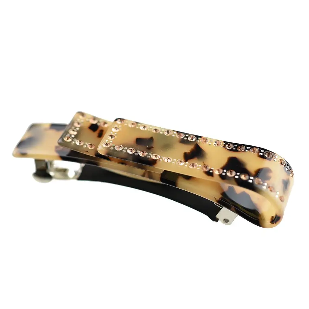 

Декоративная заколка для волос из целлюлозы с леопардовым принтом, модные украшения