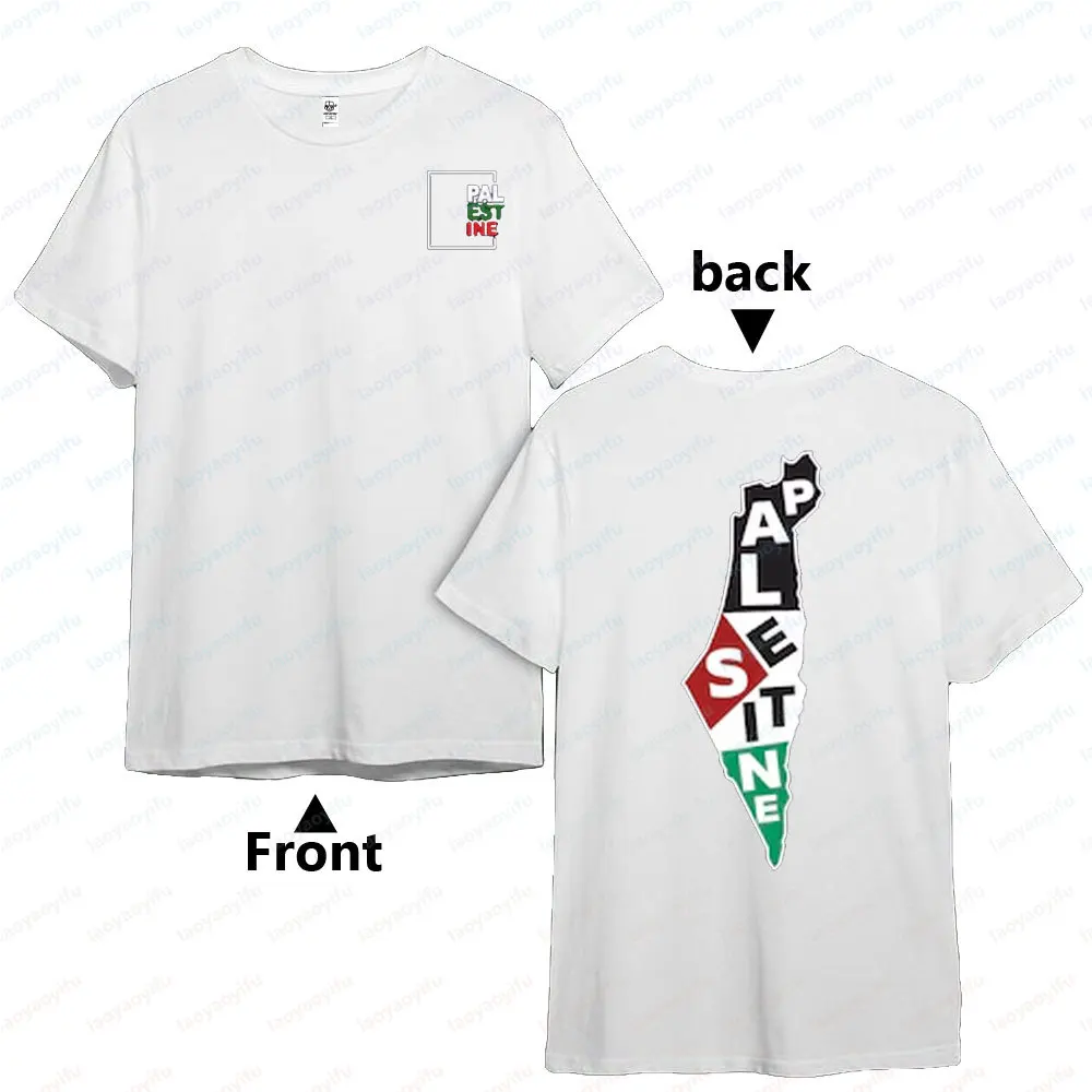 

Palestine Map T-shirt Creative Design T Shirt To The Palestinian People Tshirt Men Women Summer Crewneck Cotton Short Sleeve