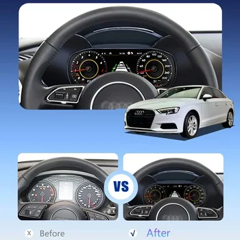 Cyfrowy panel sterowania 10,25 cala LCD do Audi A3 S3 8P 8V 2008-2019 z nawigacją i radiem Android, odtwarzaczem, kokpitem 10 best sales wirtualny kokpit audi a3 - №1