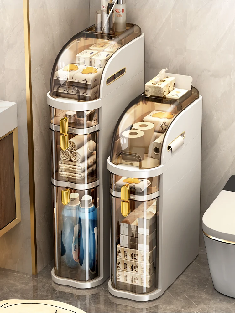 

Tiandi Fish Bathroom Sandwich Storage Rack No Installation Bathroom Storage Rack Restroom Narrow Seam Storage