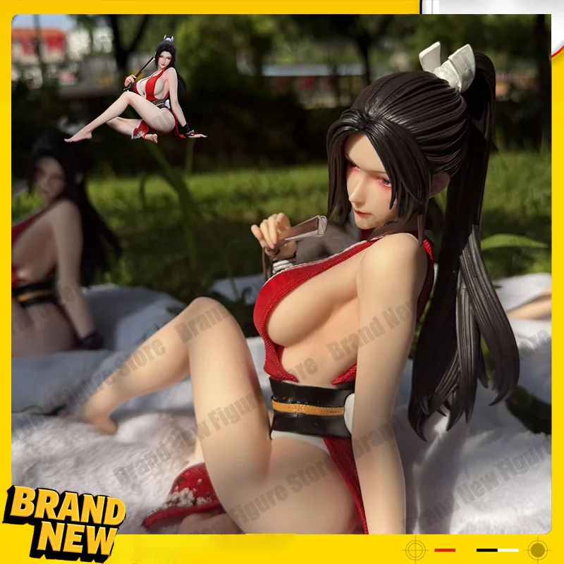 The King Of Fighters Game Character Figures Shiranui Mai Figure Red Outfit PVC 24CM 9.45Inch Collectible Statue Desktop Decor
