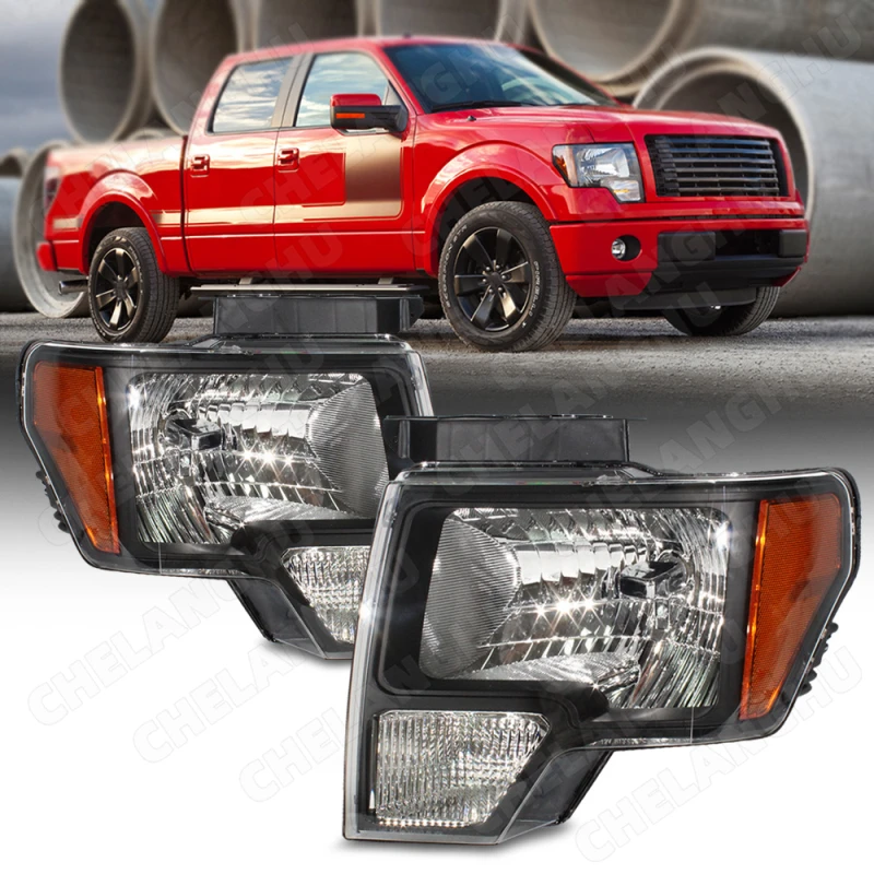 

1Pair Front Headlamp Without Bulbs For Ford F150 2010 2011 2012 2013 2014 Headlight FO2502289 DL3Z13008EC FO2503289 DL3Z13008EB