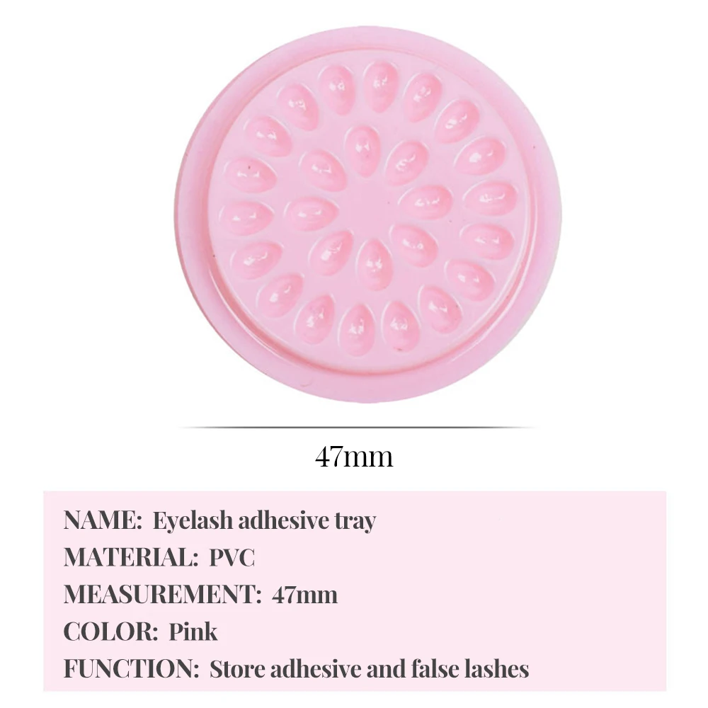 10/50/100pcs Disposable Eyelash Glue Holder Plastic Flower Sticker Glue Adhesive Pallet For Eyelash Extension Makeup Tools