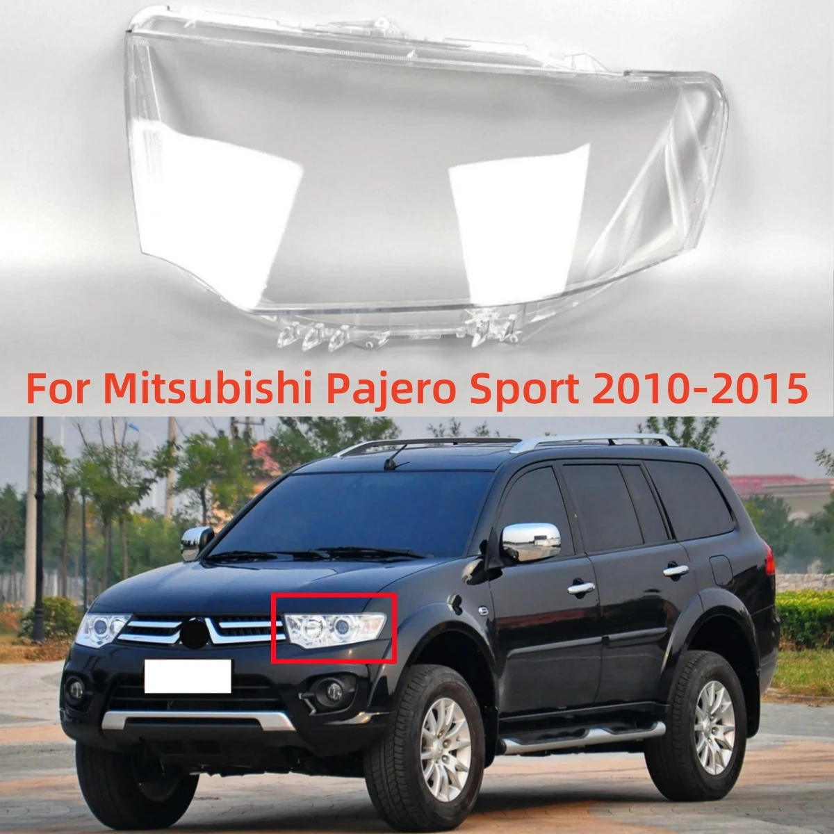 

For Mitsubishi Pajero Sport 2010 2011 2012 2013 2014 2015 Car Acccessories Headlights Lamp Cover Replace The Original Lens