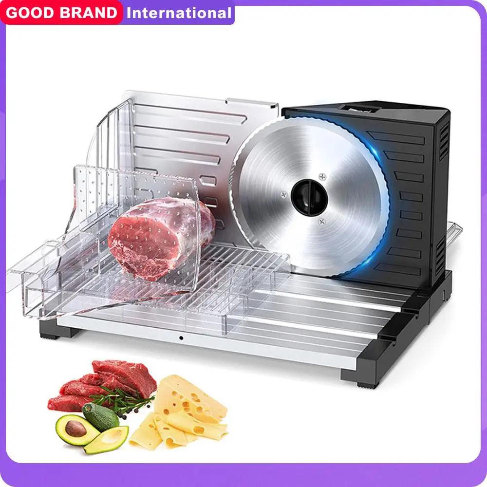 Household Commercial Foldable Lamb Roll Slicer 0-18mm Thickness Adjustable Pure Copper Motor Vegetable Meat Slicing Machine