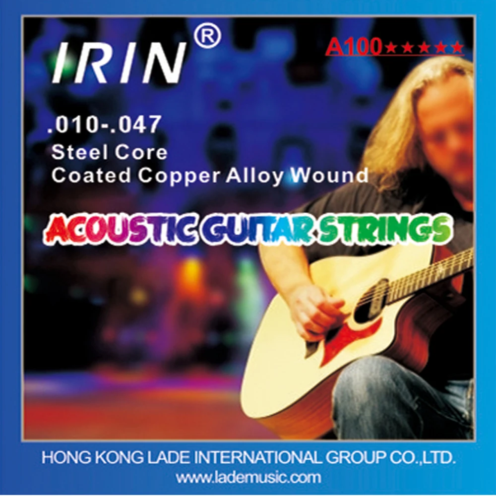 IRIN Acoustic Guitar Strings Set Stainless Steel Core Copper Alloy Wound Stringed Instrument Guitar Parts & Accessories