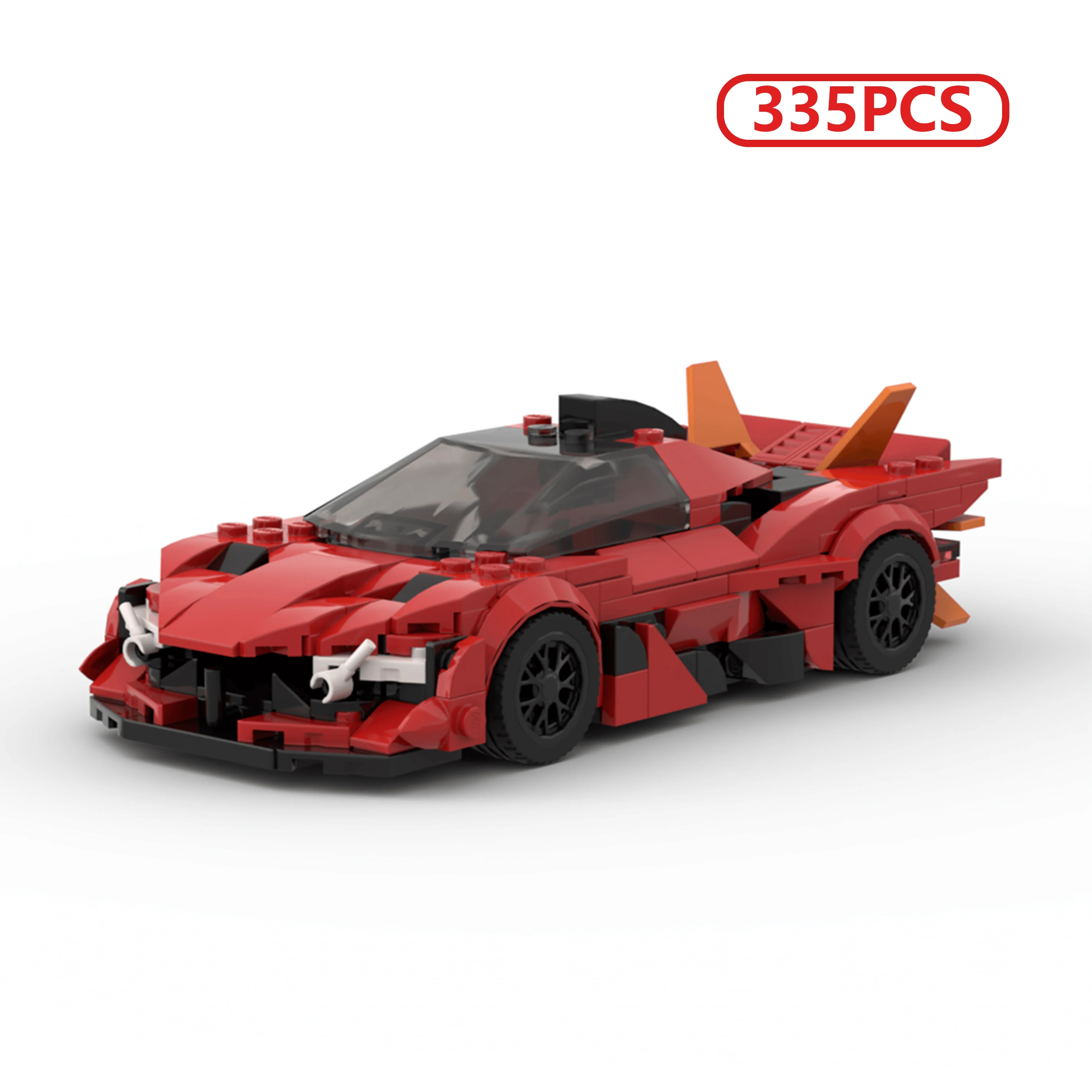 

MOC EVO Hypercar Building Blocks 8-Stud Speed Series Supercar Creative Assembly Model for Adults