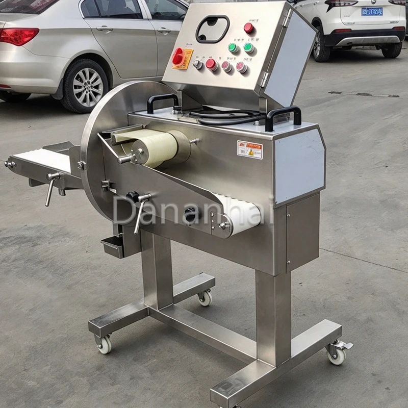 Cooked Meat Slicer Machine Multifunctional Stainless Steel Deli Slicer Electric Cooked Ham And Beef Cutting Machinery
