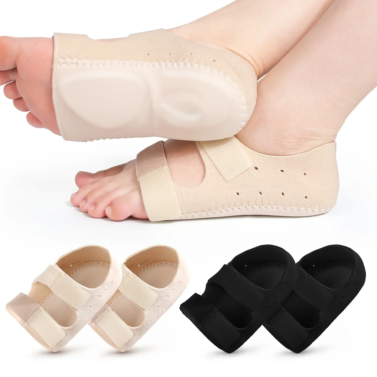 1 Pair Foot Sole Protector,Anti-Fatigue for Long Standing,Forefoot Cushioning Pad,Arch Support,High-Heeled Shoe Gadget