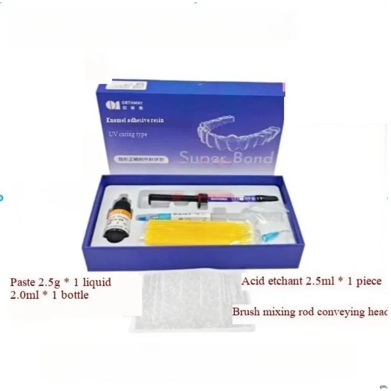 Dental Orthodontic Invisible Adhesive Light Curing Orthodontics Invisible Adhesive Kit Used on Transparent Aligner 2.5g Kit