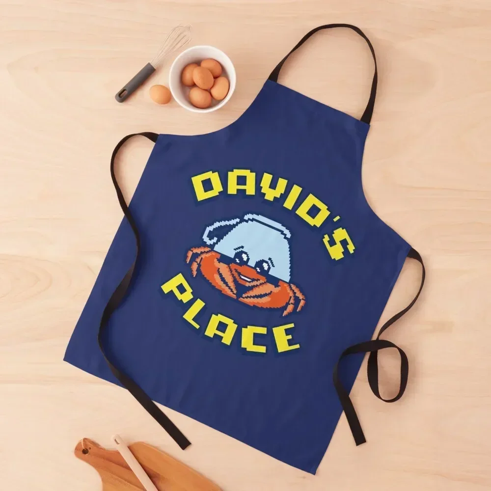 

Stellar Firma - David's Place logo Apron For Man kitchen gadgets For Man Haircut Apron